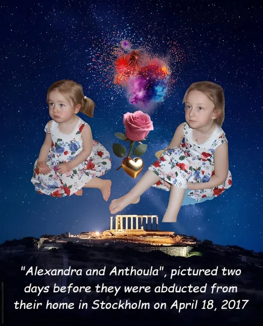 Alexandra & Anthoula two days before they were abducted on April 18, 2017.