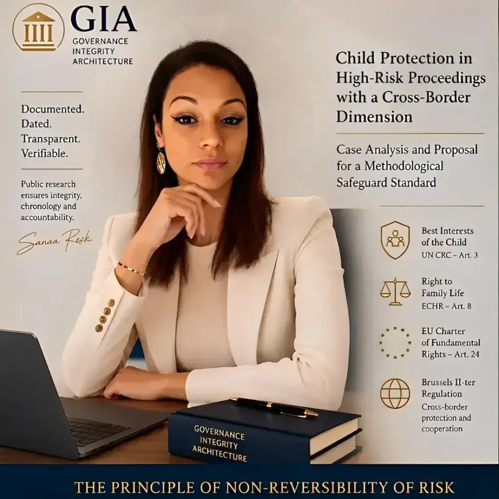 Sanaa Rezk, Independent Governance Researcher, AI Governance, Governability, Institutional Capacity, ΔT Principle, Governance Integrity Architecture (GIA), SPSF, Subverting the Hague Convention, The Hague Convention Betrayed,